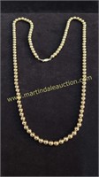 Vintage NAPIER Gold Color Metal Beads Necklace