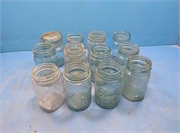 12 blue ball jars