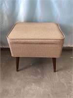 21X16 INCH MCM OTTOMAN WITH STORAGE.  VERY CLEAN