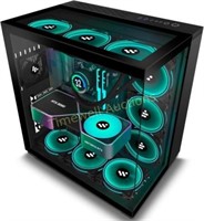 KEDIERS ATX Tower PC Case 7 ARGB Fans 3*Glass