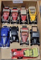 FLAT OF DIE-CAST METAL OLD AUTOMOBILES