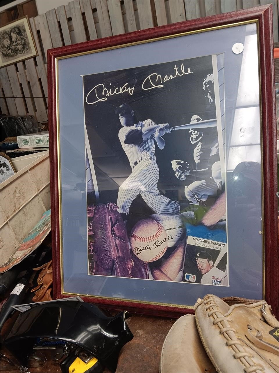 Mickey Mantle Framed Poster