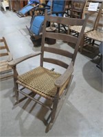 COUNTRY WOVEN SEAT PORCH ROCKER