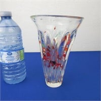 Hand Blown Confetti Vase 7" High