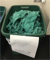 Bin-O-Rags with Approx (50) Cotton Rags