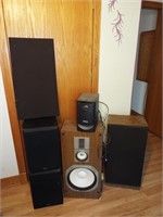 Sony and Pioneer Tall Speakers and PC Subwoofer