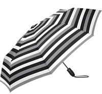 Shedrain Windjammer Umbrella, Striped Black/White