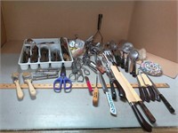 Kitchen utensils, silverware, knives +more