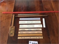 VINTAGE YARDSTICKS, RULERS