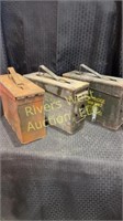 Three small ammo cans