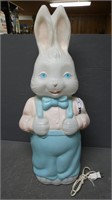 25" Lighted Plastic Blow Mold Easter Rabbit