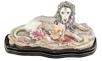 Fleur Cowles LE Bone China White Lion Sculpture