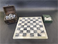 Marble Chess/Checkers Set