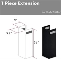 ZLINE 1-36" Chimney Extension for 9 ft. to 10 ft.