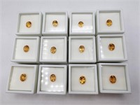 Twelve new 2.25ct citrine gemstones