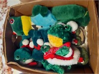 box of stuffed frogs