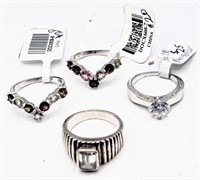 Sterling Silver Rings- Lot of 4