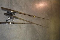 SHAKESPEAR, DAIWA RODS  AND REELS