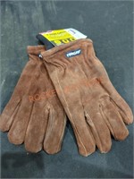 Lrg Winter Suede Leather Insulated Working Gloves