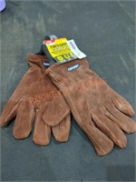 Lrg Winter Suede Leather Insulated Working Gloves