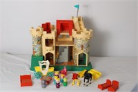 VINTAGE FISHER PRICE CASTLE TOY SET W DRAGON