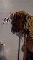 WOODEN STICK HORSE 30 IN