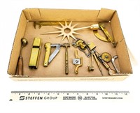 Flat of Miniature Tools Consisting of: Draw Knife,