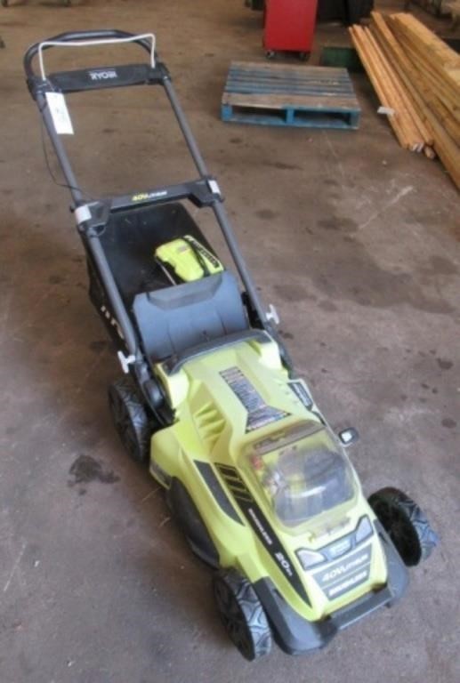 Ryobi 20" cut 40v lawn mower with battery and