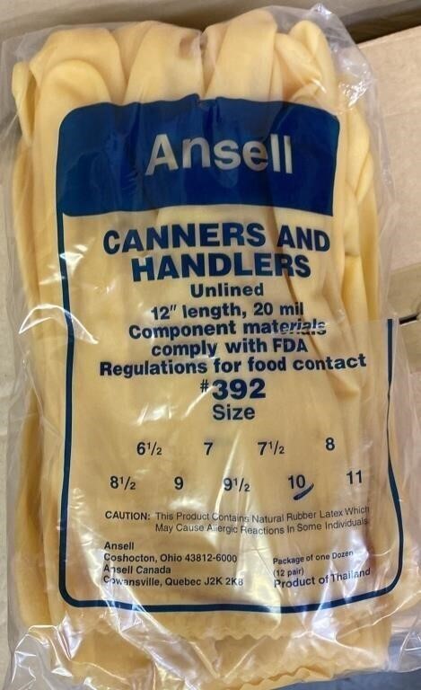 NEW Ansell Gloves 10 Pairs- Size 10