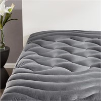 SLEEP ZONE Cooling Queen Mattress Topper, Premium