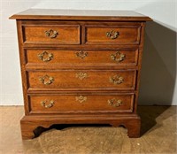 Vintage George III Style Oak Low Chest of Drawers