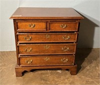 Vintage George III Style Oak Low Chest of Drawers