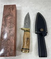 9" Knife W/sheath And Box