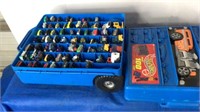 Large assortment of HotWheels in Carry Case