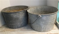 (2) METAL BUCKETS