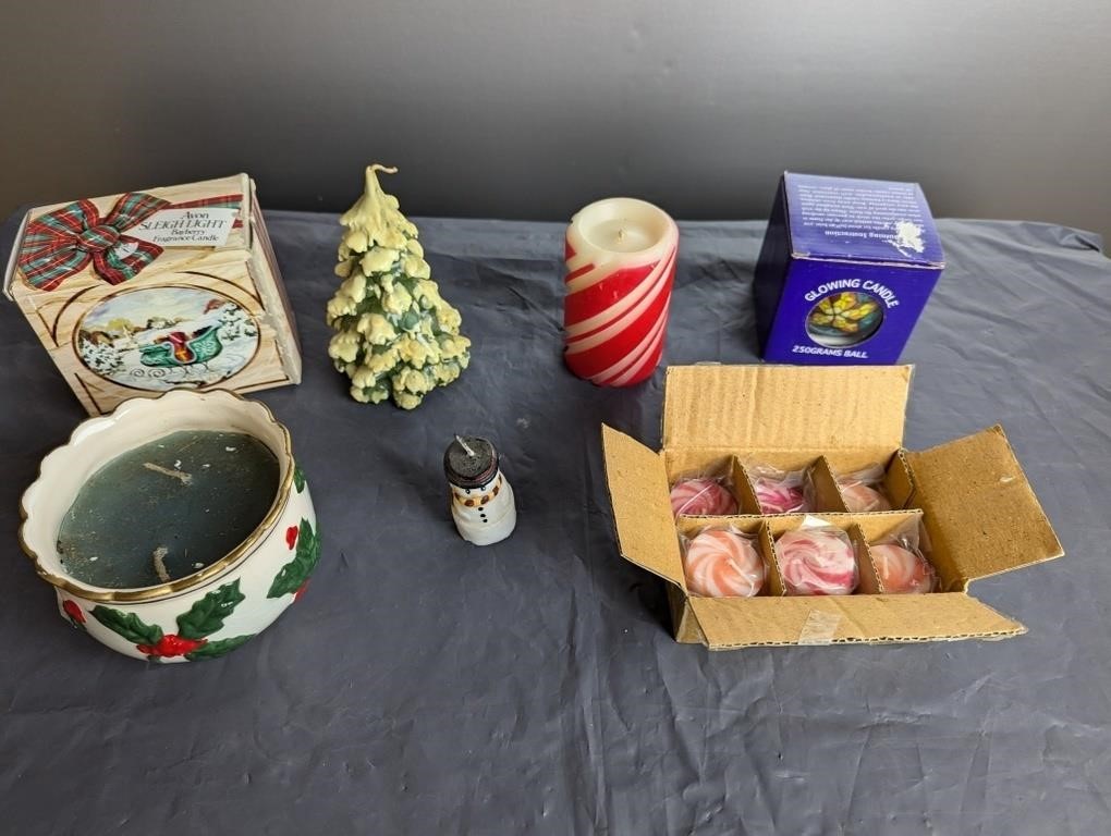 Lot of Various Christmas Candles