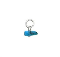 $15 Aqua Stone Chip Charm in Sterling Silver