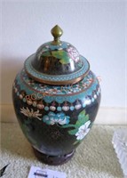 vintage cloisonne urn 12"
