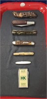 Tray Of (7) Pocket Knives (Buck, Barlow, Imperial
