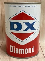 DX Diamond Motor Oil Can Unopened Empty