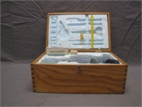 Vintage Milben Microscope in Wooden Box