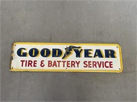 Antique Goodyear Sign, Approx. 12" x 34-1/2"
