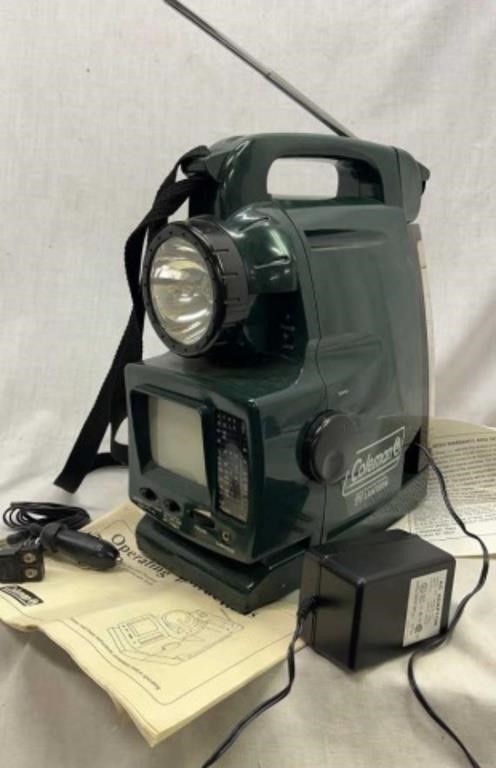 Coleman Multifunction TV, Radio, Lantern. Tested,