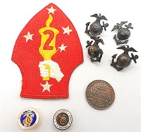 U.S. MARINE CORP LAPEL PINS & TOY FOR TOTS