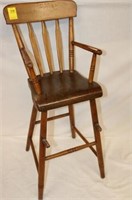 35" Antique Child's High Chair