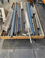 Pallet of various mild steel and aluminium lengths