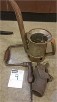 Huffman 1 Quart Liquid Oil Can, Vintage Hand Drill