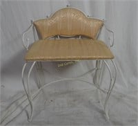 Vintage Dainty Wrought Iron Bathroom Vanity Seat