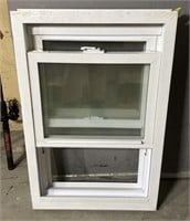 Vinyl Window with Screen and Handle, 20x30.5x3in