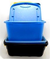 ** 4 Small Totes - All with Lids